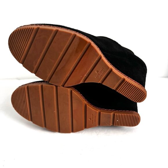 Kate Spade Saunders Suede Wedge Ankle Boots - Picture 5 of 9